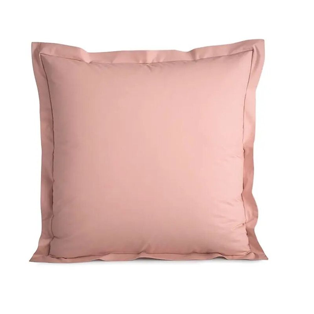 Linge de lit - Taie d'oreiller Percale 65 x 65 cm Pur Coton Peigné Longues Fibres 80 Fils/cm² Rose poudré - COTON PUR