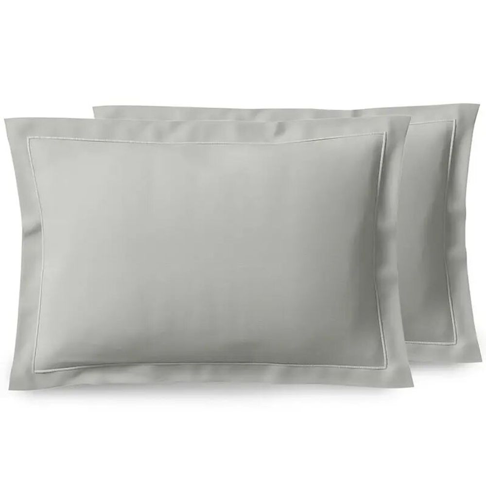 Linge de lit - Taie d'oreiller Percale 50 x 70 cm Pur Coton Peigné Longues Fibres 80 Fils/cm² Perle - COTON PUR