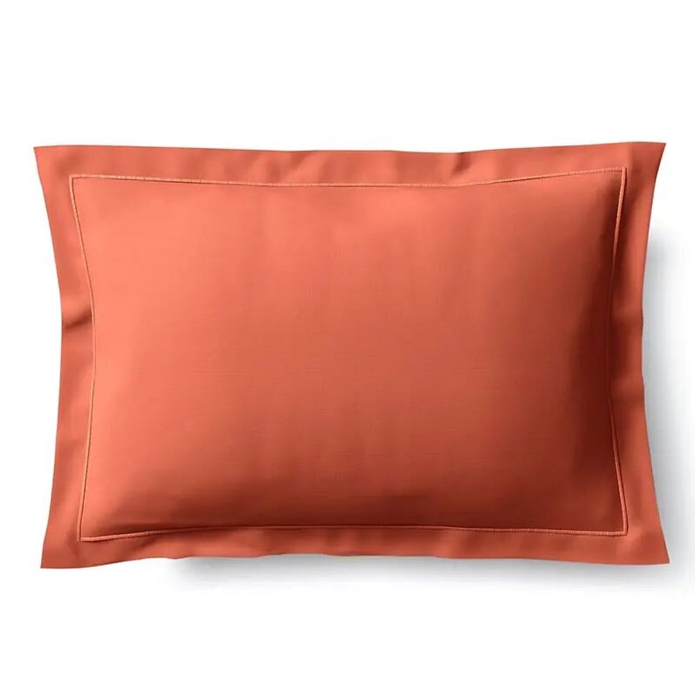 Linge de lit - Taie d'oreiller Percale 50 x 70 cm Pur Coton Peigné Longues Fibres 80 Fils/cm² Terracotta - COTON PUR