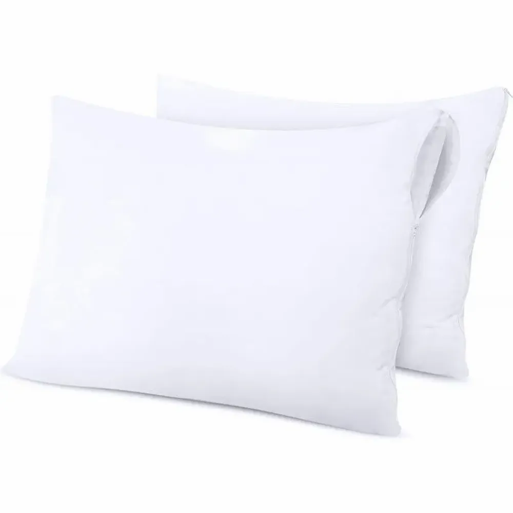 Bed linens - Set of 2 Waterproof Anti-Mite Sponge Pillow Protectors 50 x 70 cm - COTON PUR