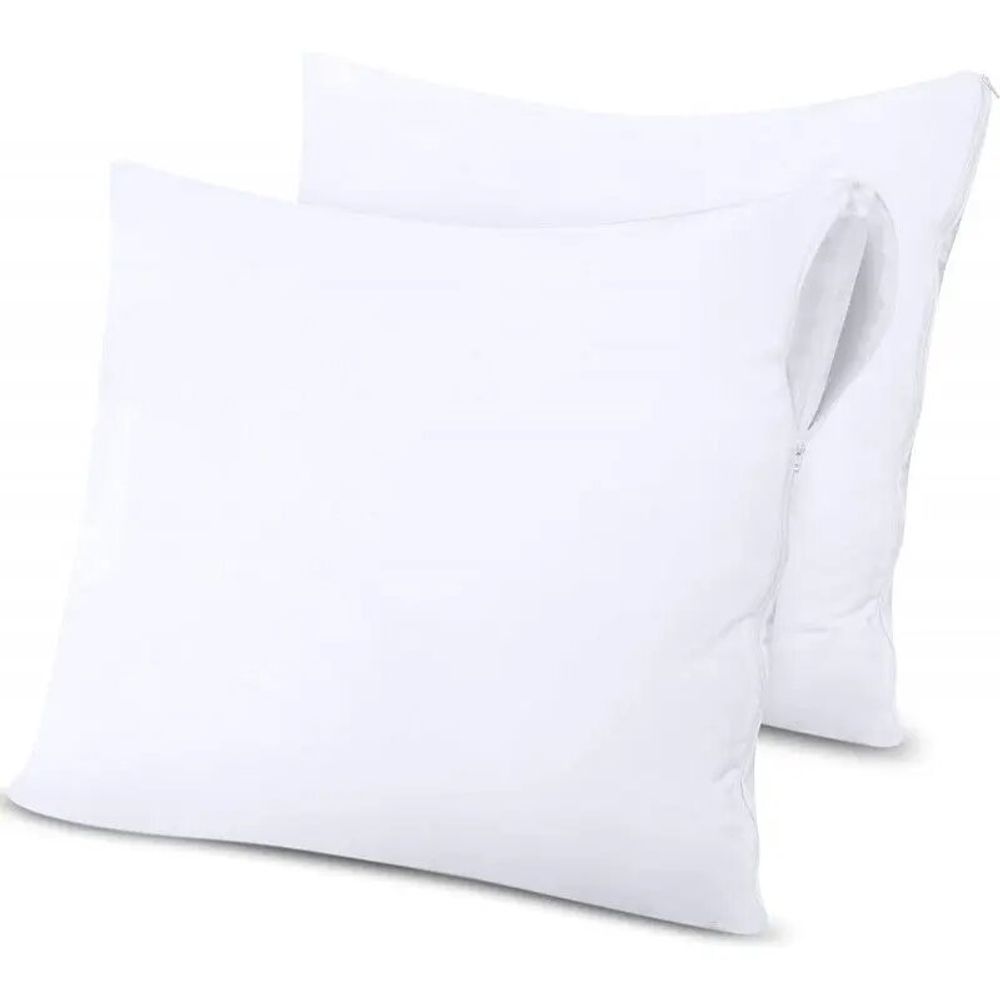 Linge de lit - Lot de 2 Proteges Oreiller Éponge Imperméable Anti-Acariens 63 x 63 cm - COTON PUR