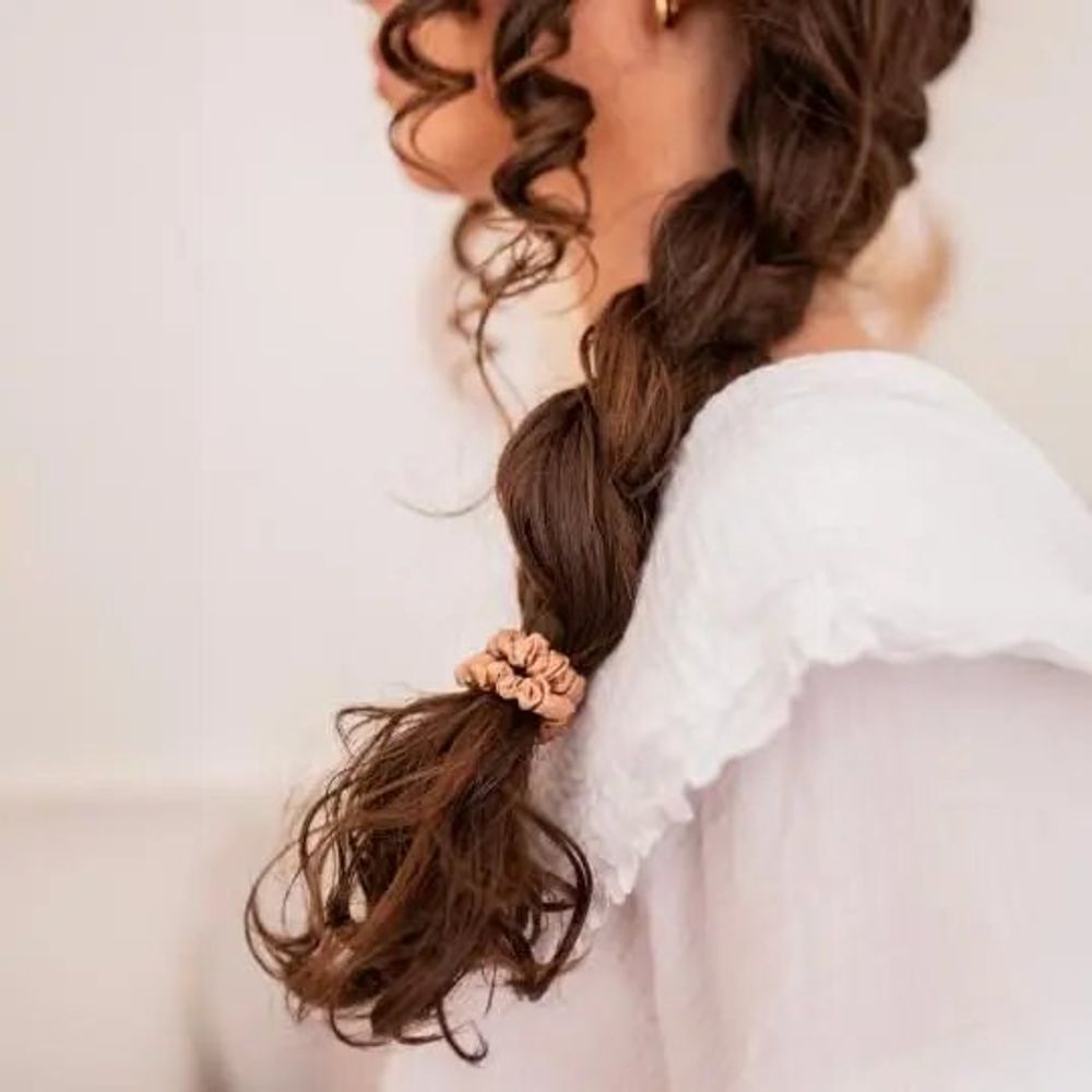 Accessoires cheveux - Chouchou soie rose x2 - BACHCA