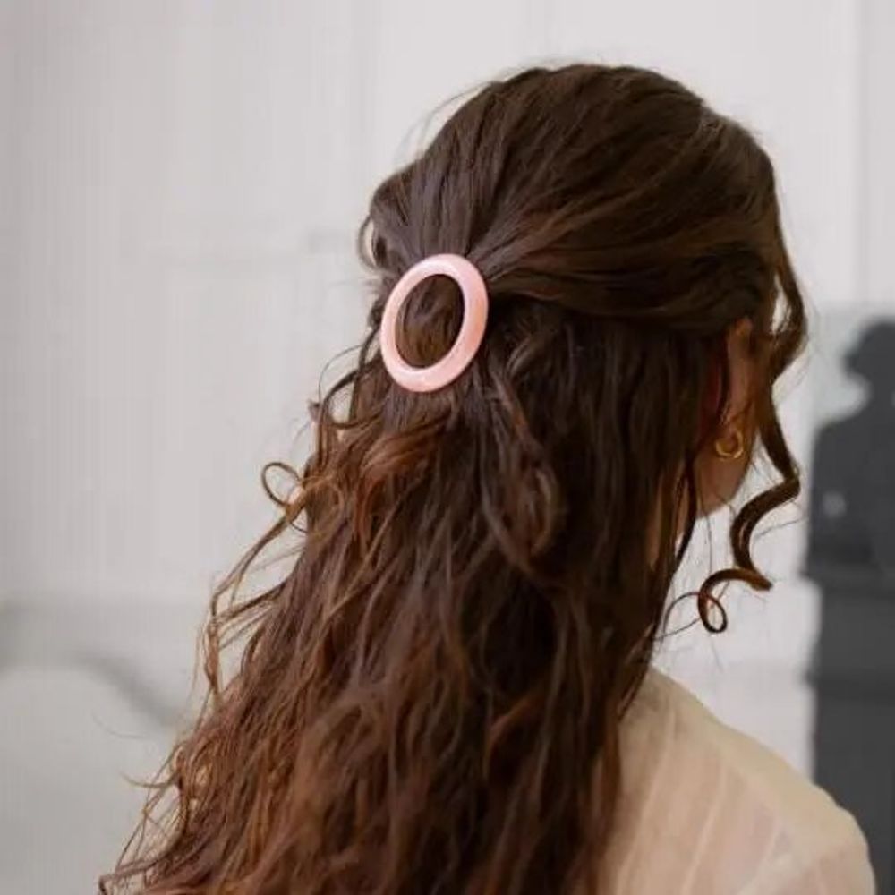 Hair accessories - Dragee pink round hair clip - BACHCA