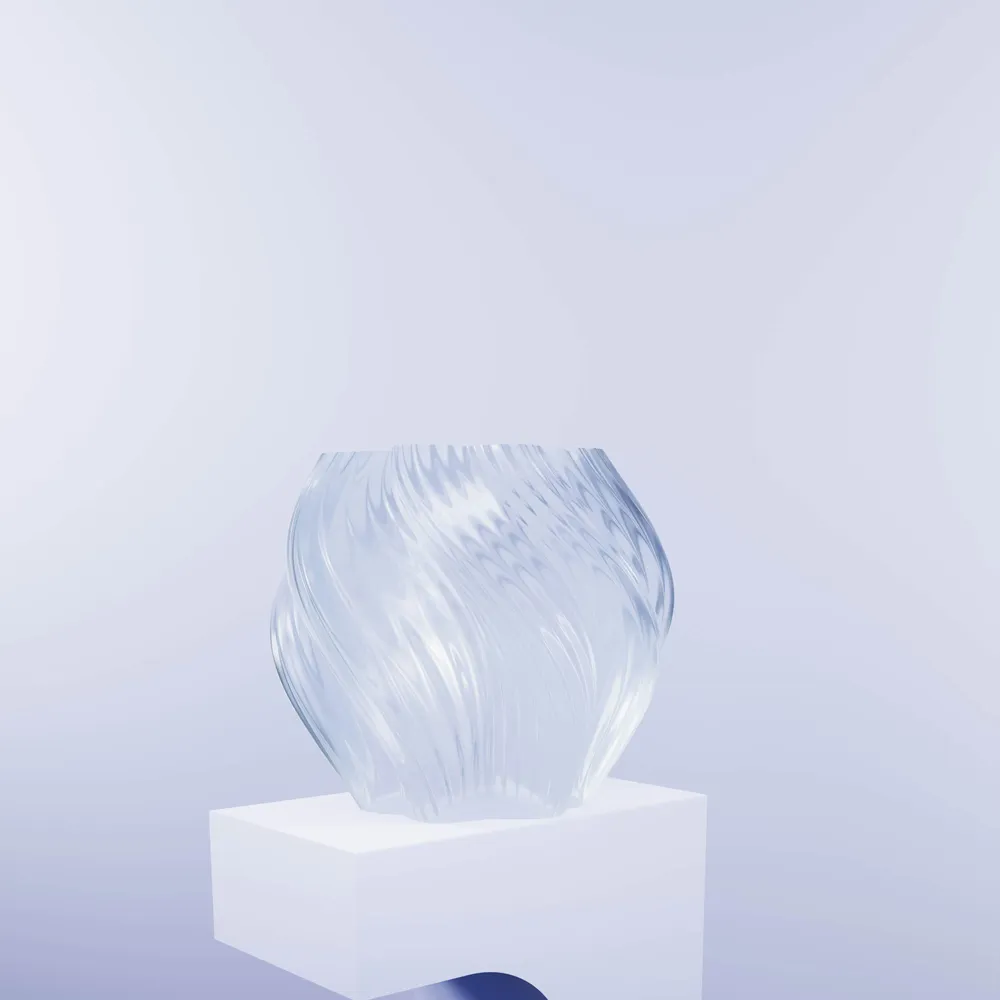 Office design and planning - Vase "Ice Ice Baby" - AURA 3D