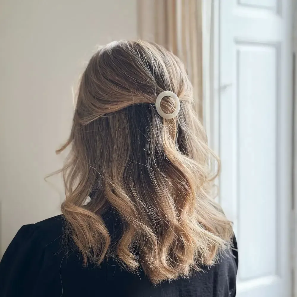 Accessoires cheveux - Barrette ronde Nacre - BACHCA