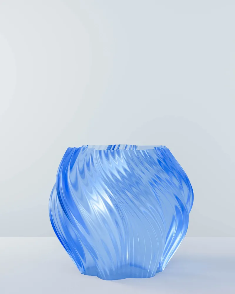 Vases - Vase « Glace glacée » | bleue - AURA 3D