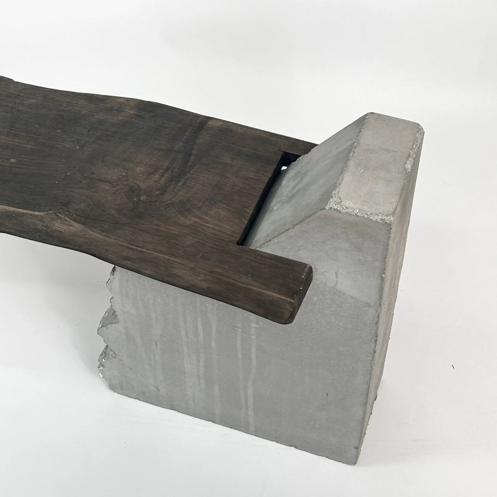 Benches - Concrete and Chestnut Wood Bench [FRAGMENT] - CASE STUDIOS