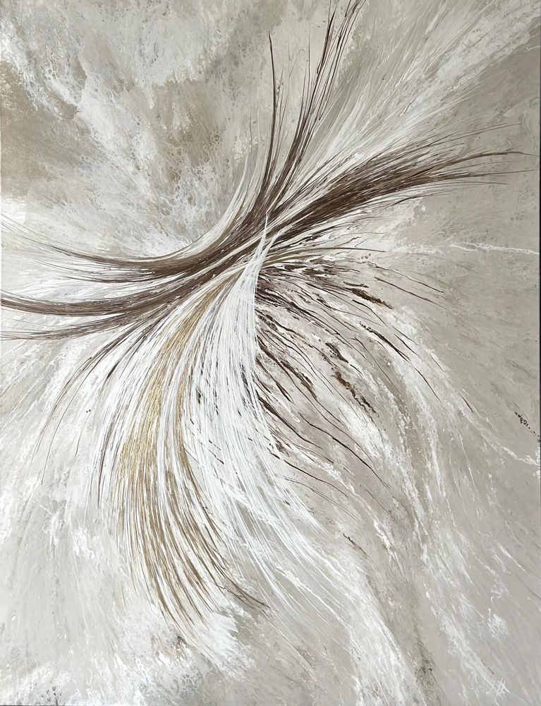 Paintings - Painting Acrylic "Golden Wind" - TURIK&ART (KSENIIA TURIK)