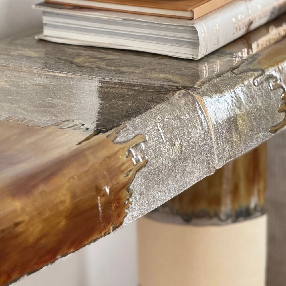Ceramic - STONEWARE CONSOLE TABLE - ROMA collection - DI VINCENZO POUJOULA