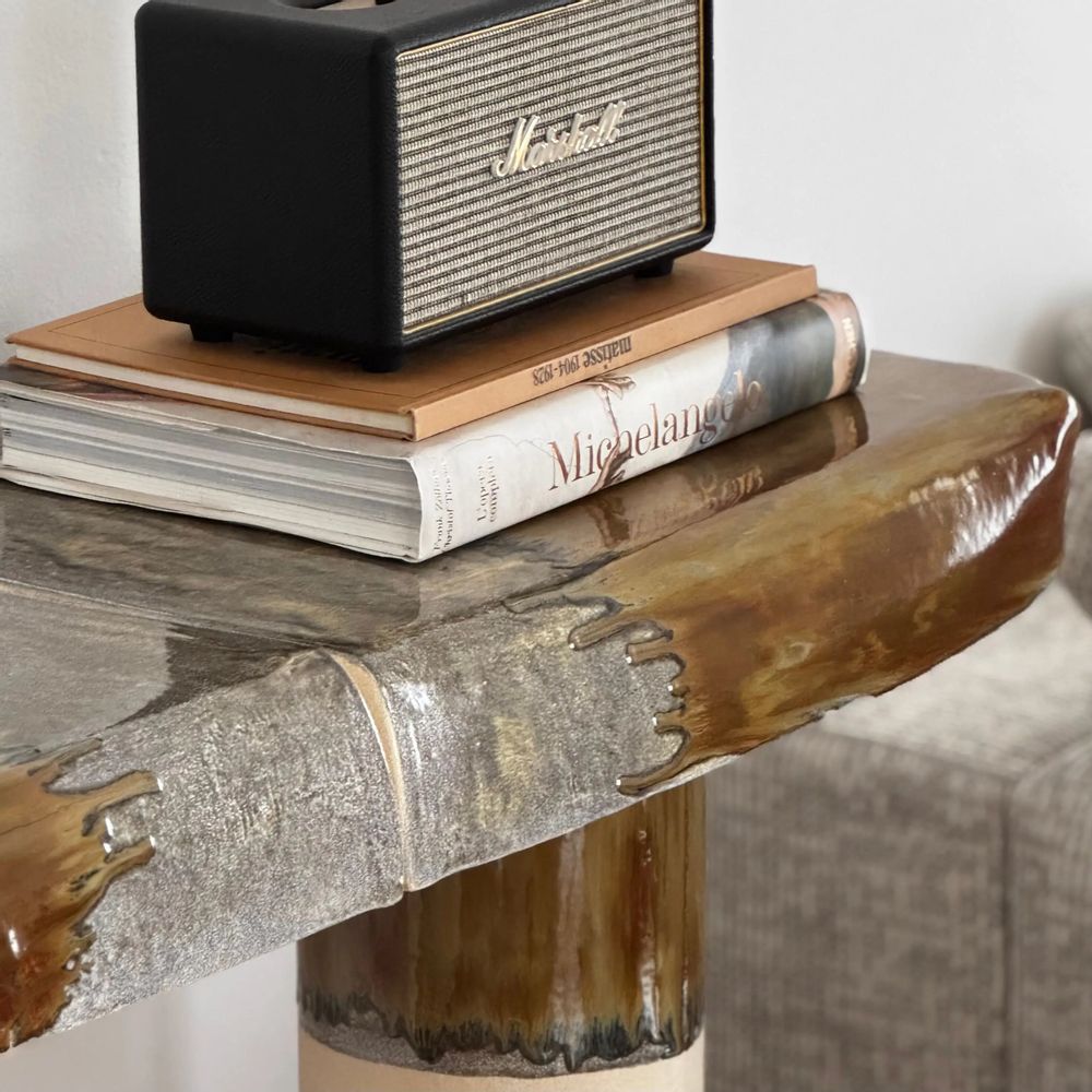 Ceramic - STONEWARE CONSOLE TABLE - ROMA collection - DI VINCENZO POUJOULA
