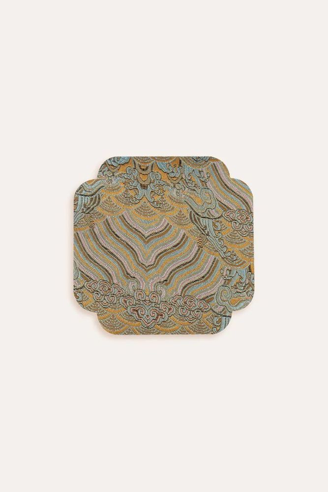 Accessoires thé et café - Sous-verre double face en brocart de style chinois - THE ZHAI