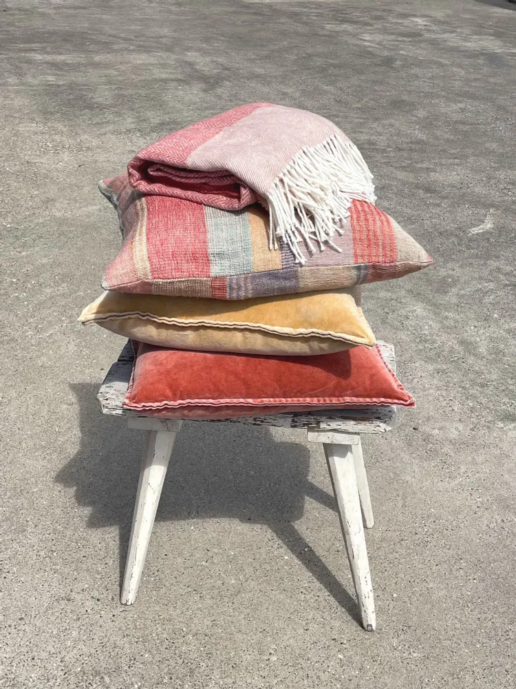 Coussins - Coussin à rayures rouges - ML FABRICS