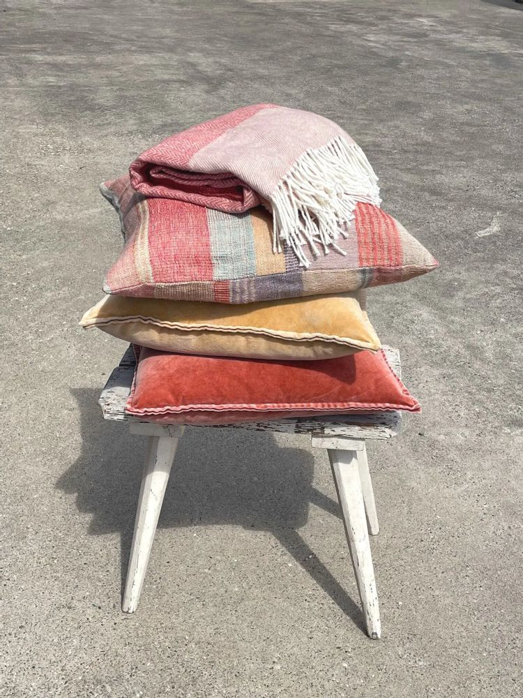 Coussins - Coussin rouge à rayures multiples - ML FABRICS
