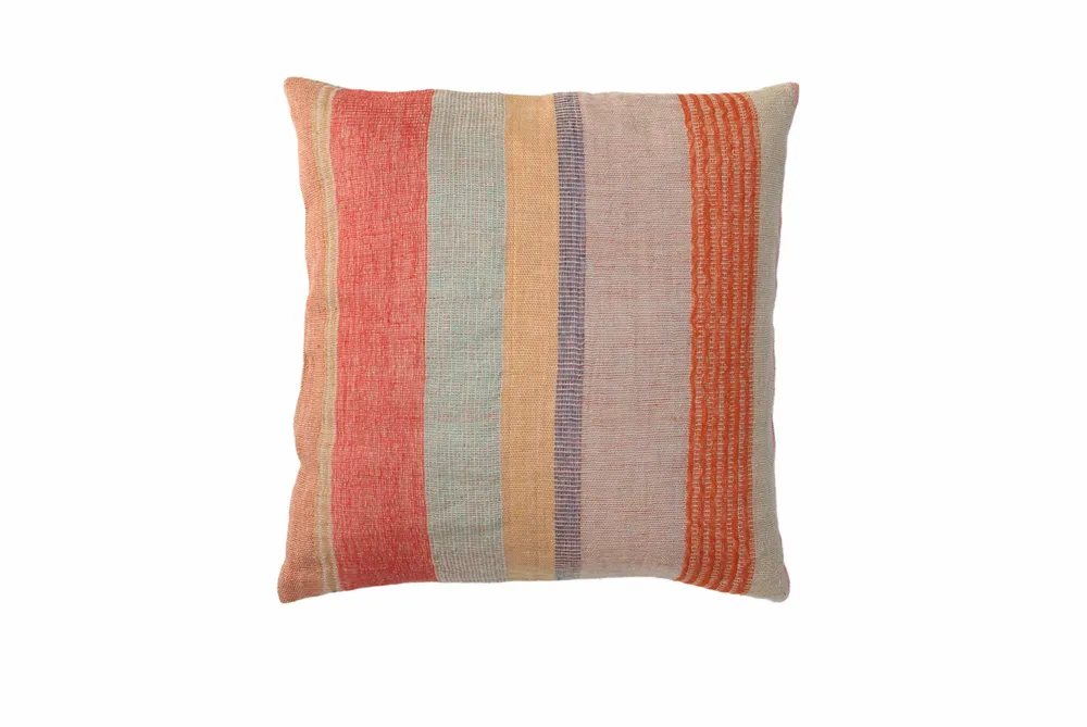Coussins - Coussin à rayures rouges - ML FABRICS