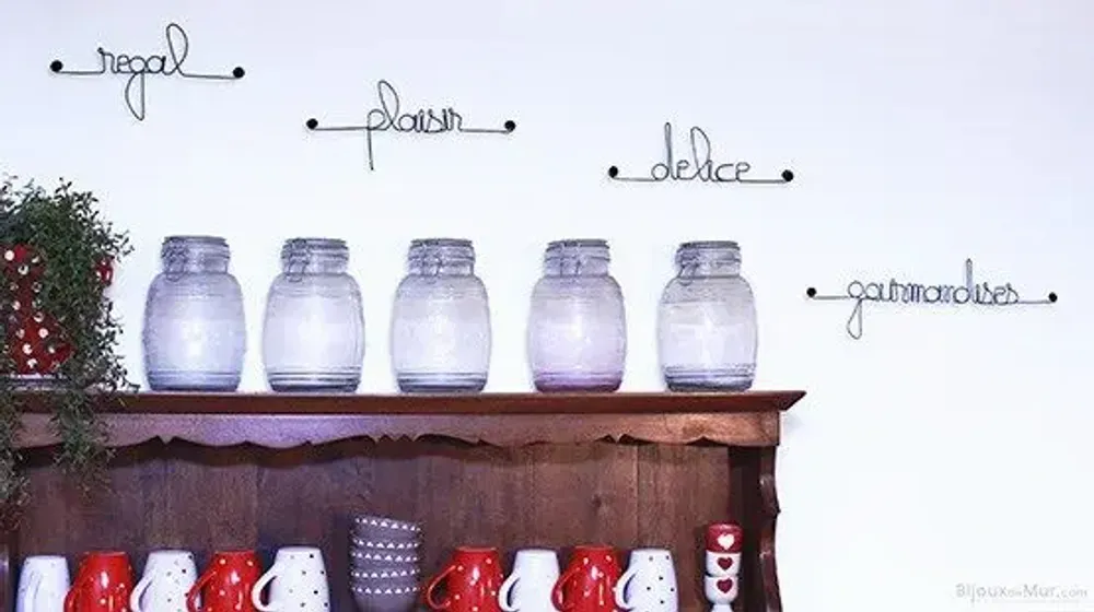 Other wall decoration - Set of small metal words for "CUISINE" - BIJOUX DE MUR