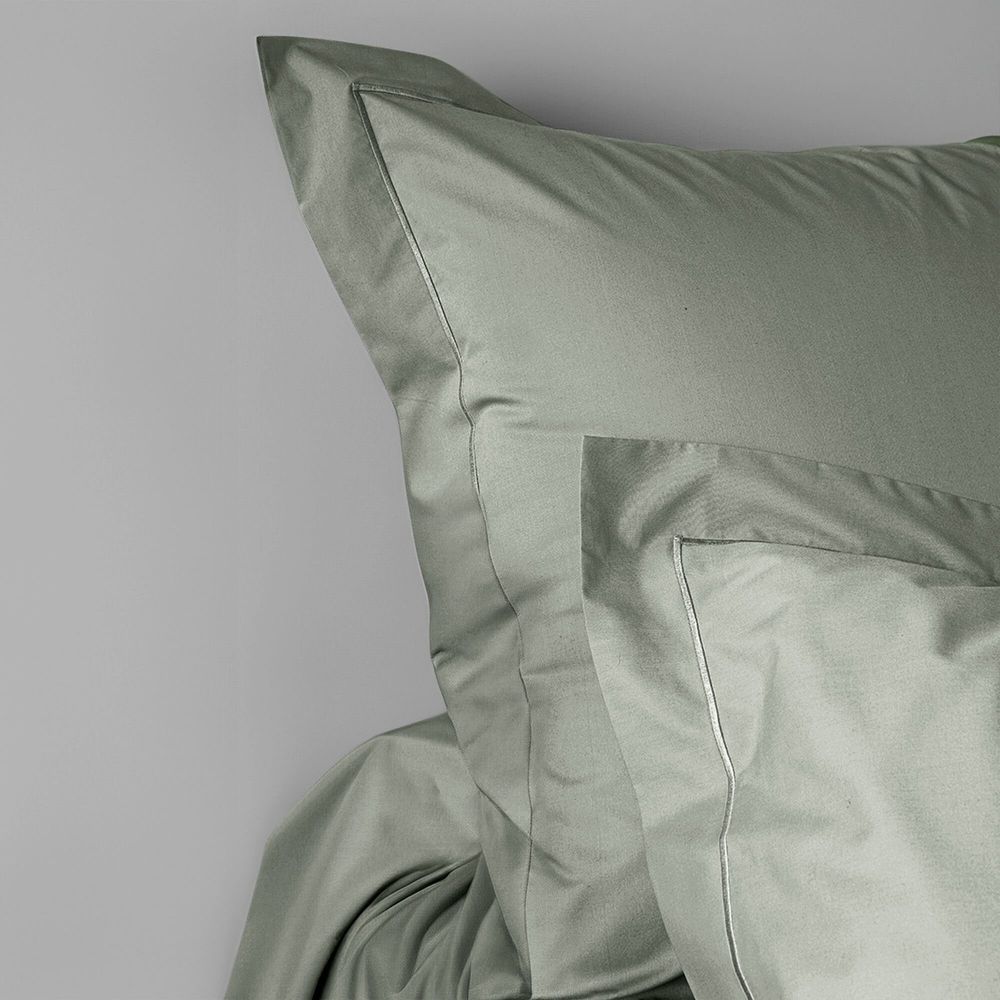 Bed linens - Percale Pillowcase 50 x 70 cm Pure Combed Long Staple Cotton 80 Thread Count/cm² Slate - COTON PUR