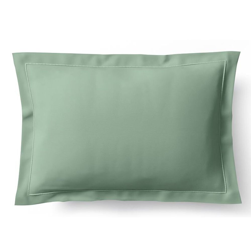 Bed linens - Percale Pillowcase 50 x 70 cm Pure Combed Long Staple Cotton 80 Thread Count/cm² Celadon - COTON PUR