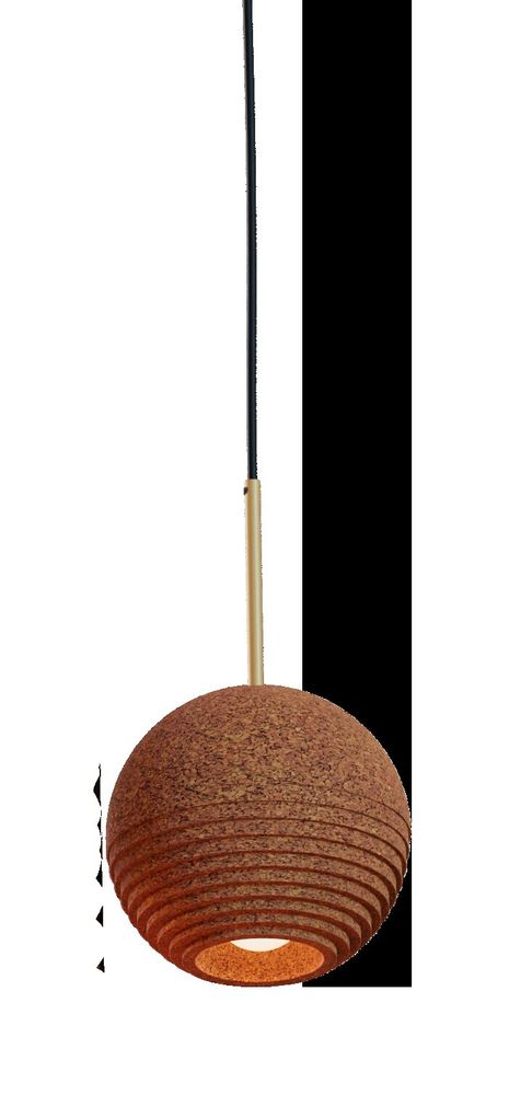 Hanging lights - TERRA cork suspension with black or white structure - LUXCAMBRA