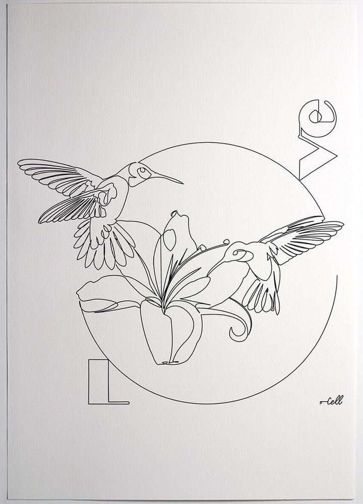 Autres décorations murales - Tirage A3 Papier FineArt - COSETTE ET LES LYS