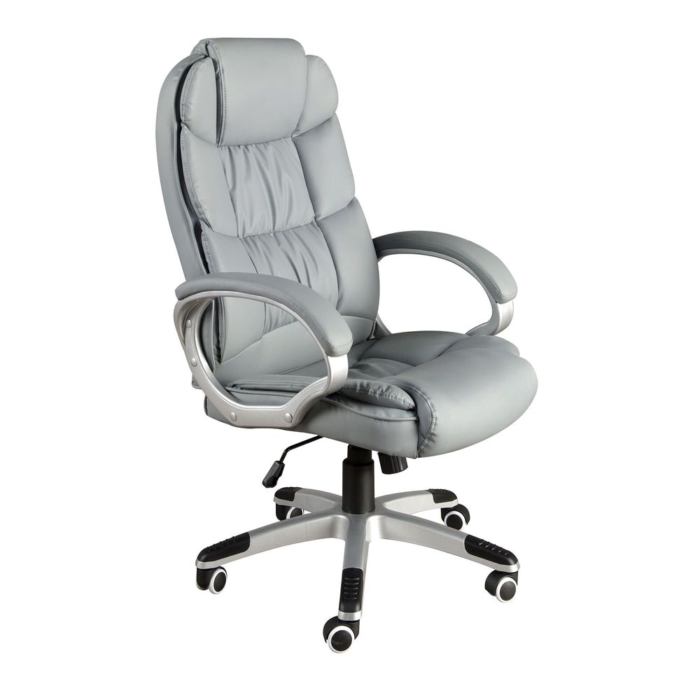 Chairs - Swivel office chair in grey leatherette - ANGEL CERDÁ