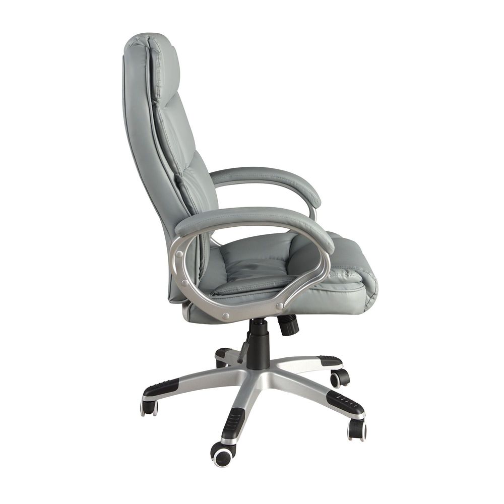 Chairs - Swivel office chair in grey leatherette - ANGEL CERDÁ