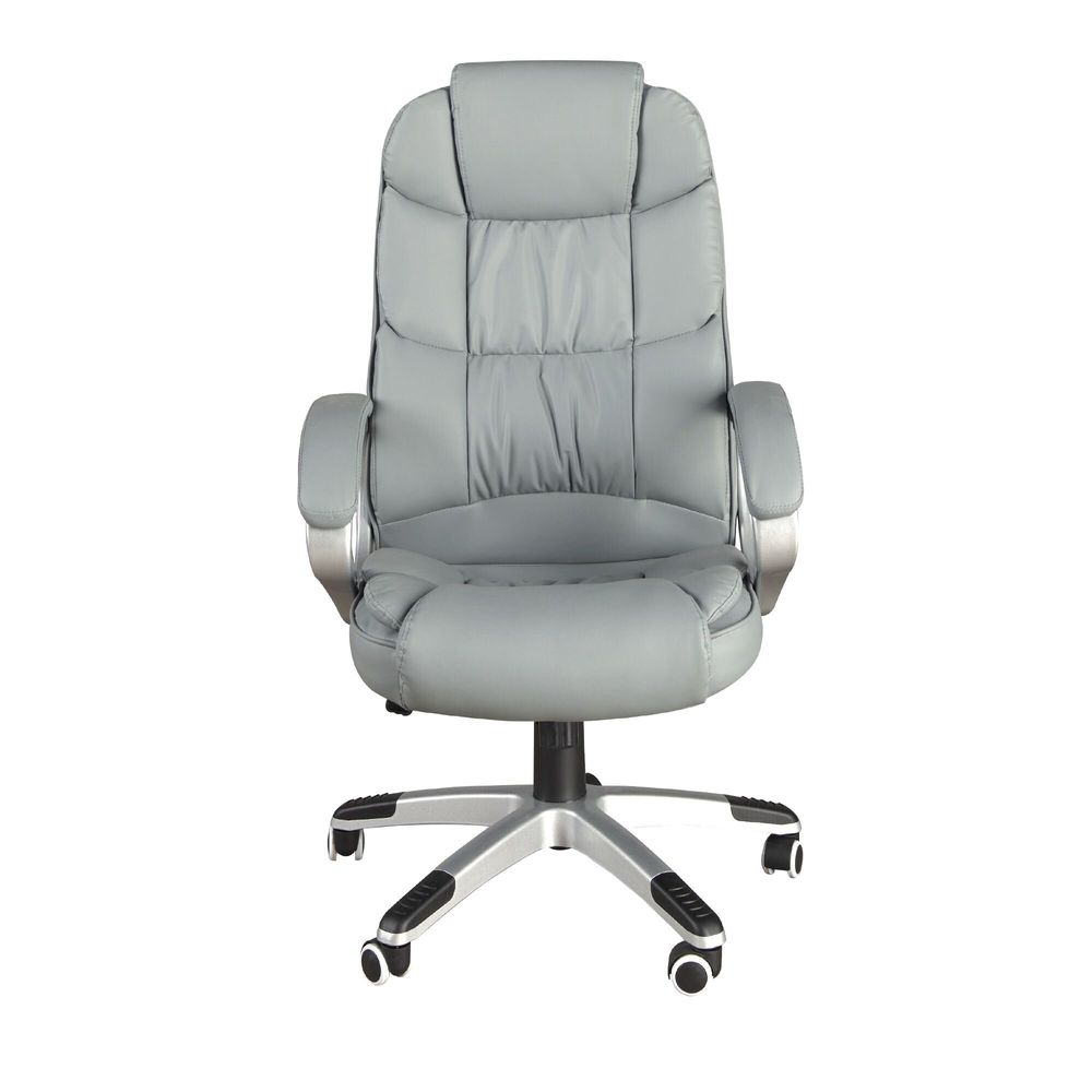 Chairs - Swivel office chair in grey leatherette - ANGEL CERDÁ