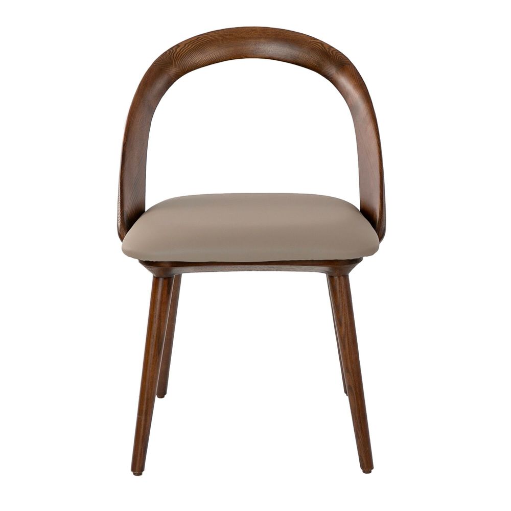 Chaises - Chaise de table à manger structure courbée en noyer - ANGEL CERDÁ
