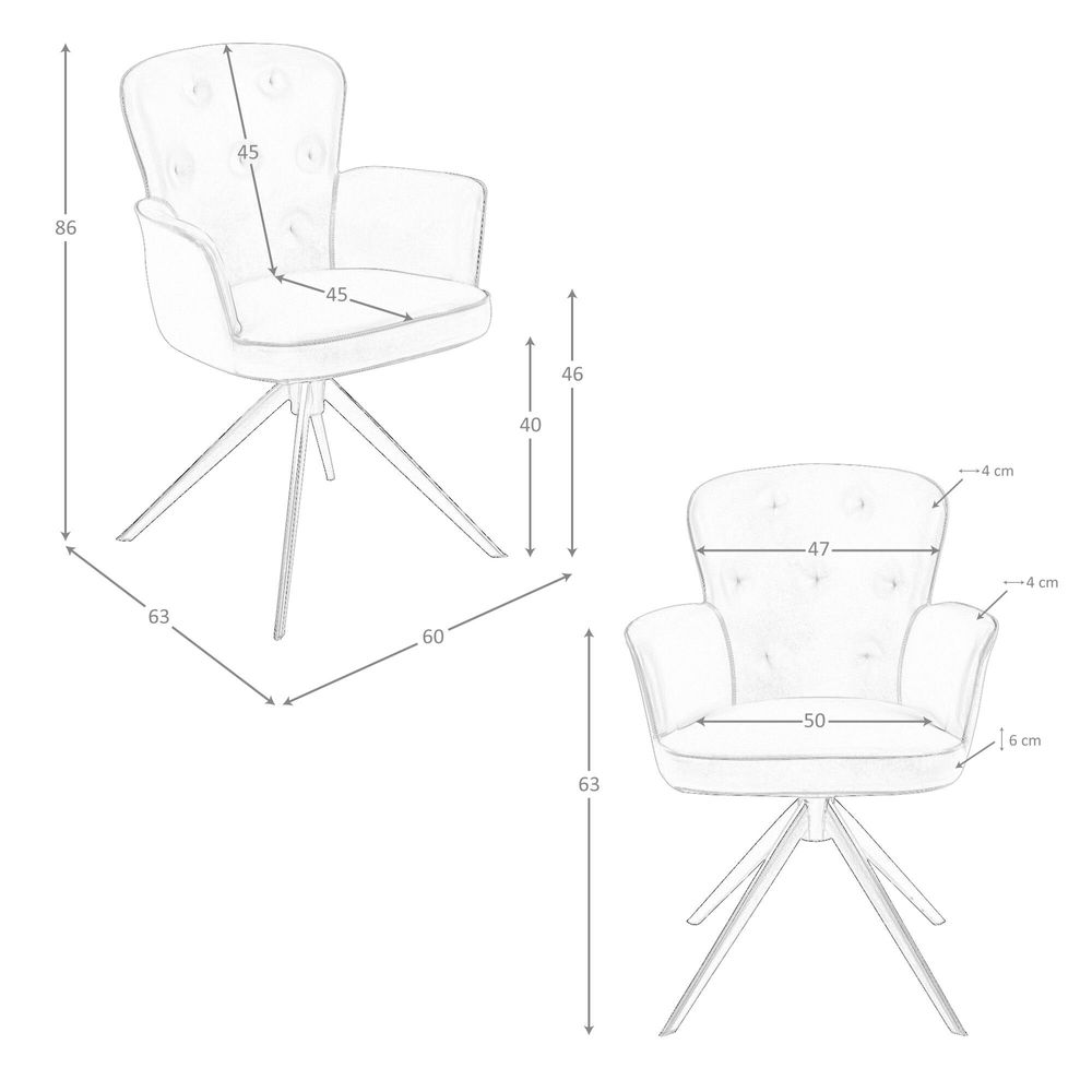 Chairs - Dark green leatherette swivel chair - ANGEL CERDÁ