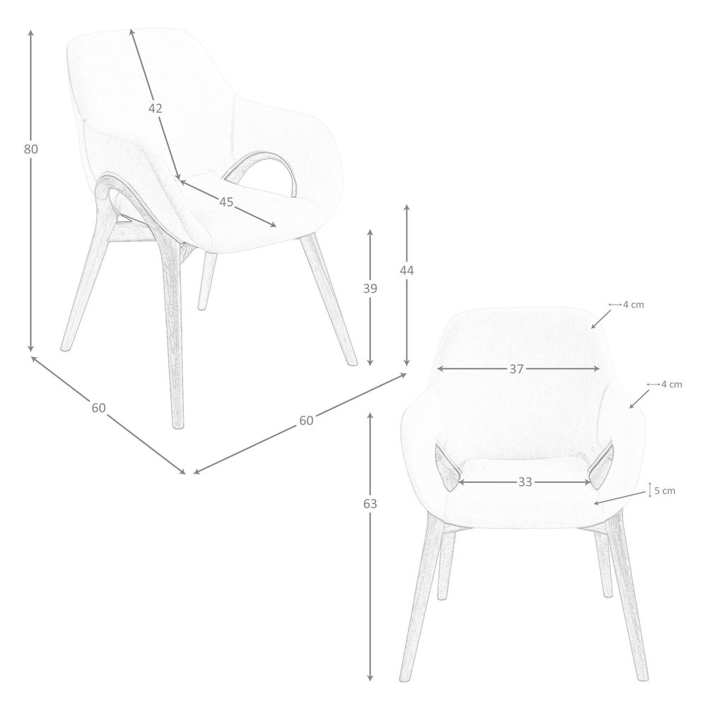 Chairs - Beige fabric chair - ANGEL CERDÁ