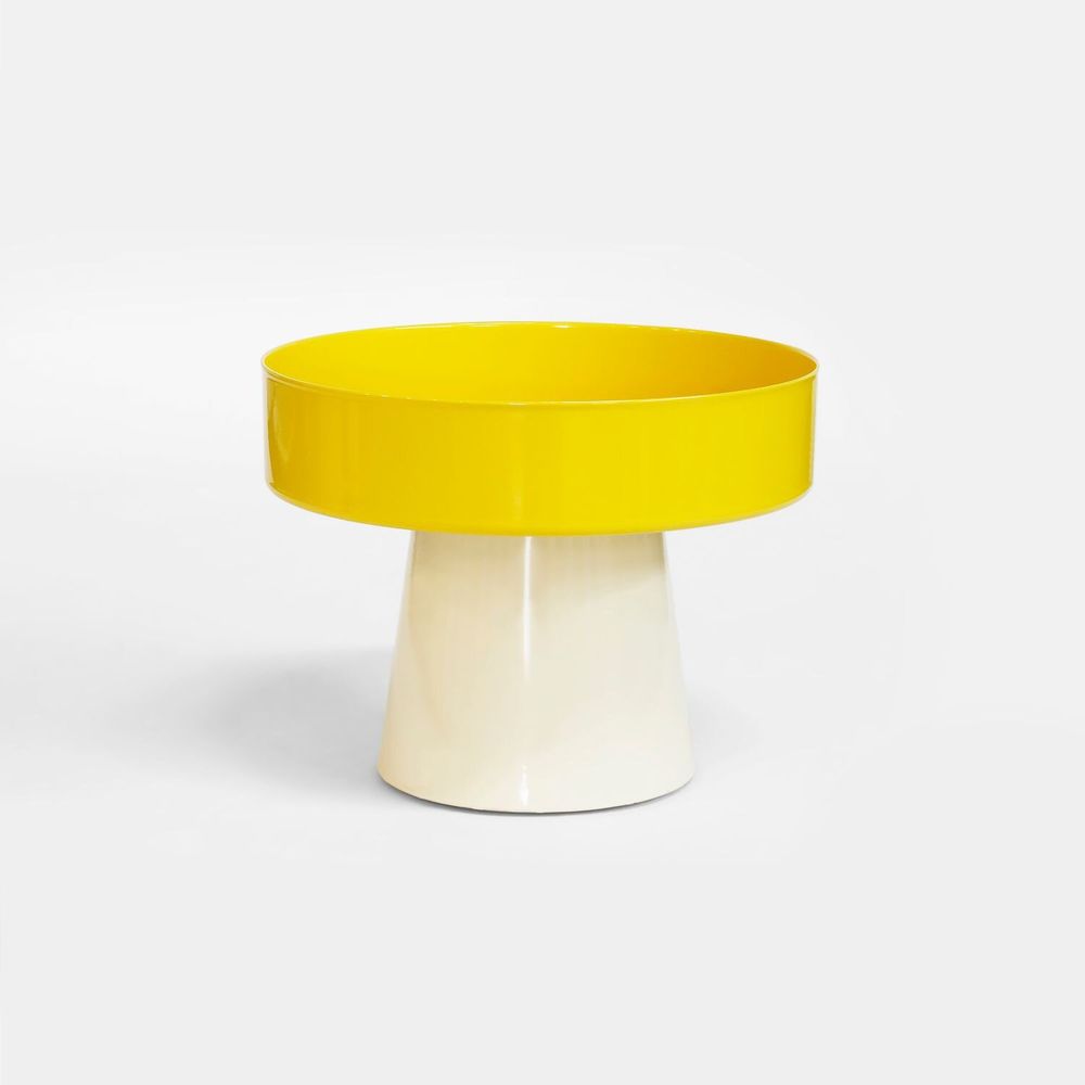 Platter and bowls - Yellow service stand - ISUWA