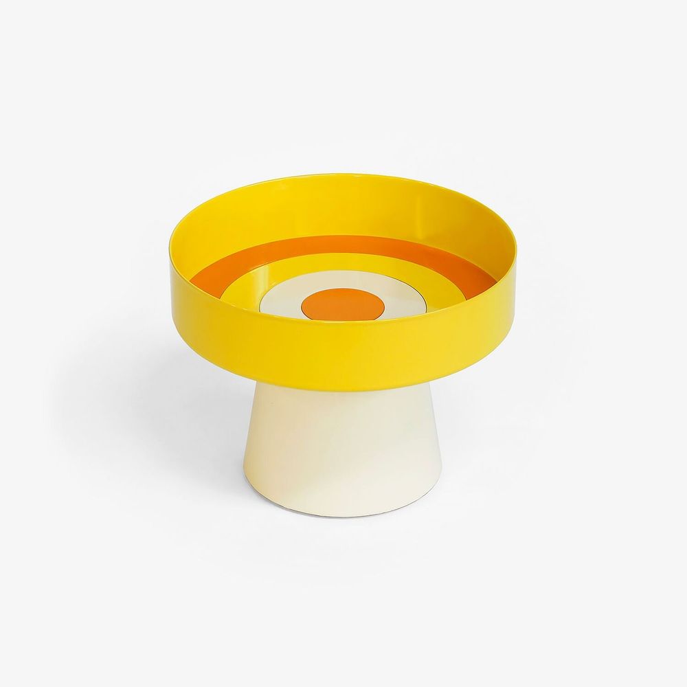 Platter and bowls - Yellow service stand - ISUWA