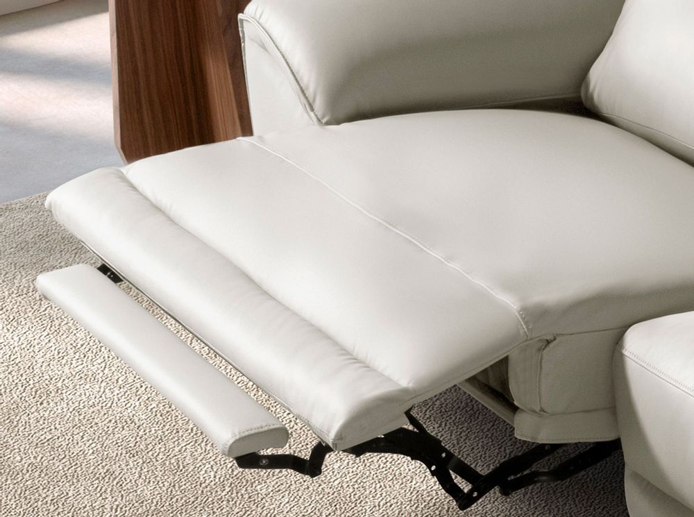 Sofas - Right chaise longue relax sofa grey leather - ANGEL CERDÁ