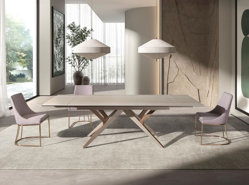 Chaises - Chaise en tissu gris - ANGEL CERDÁ
