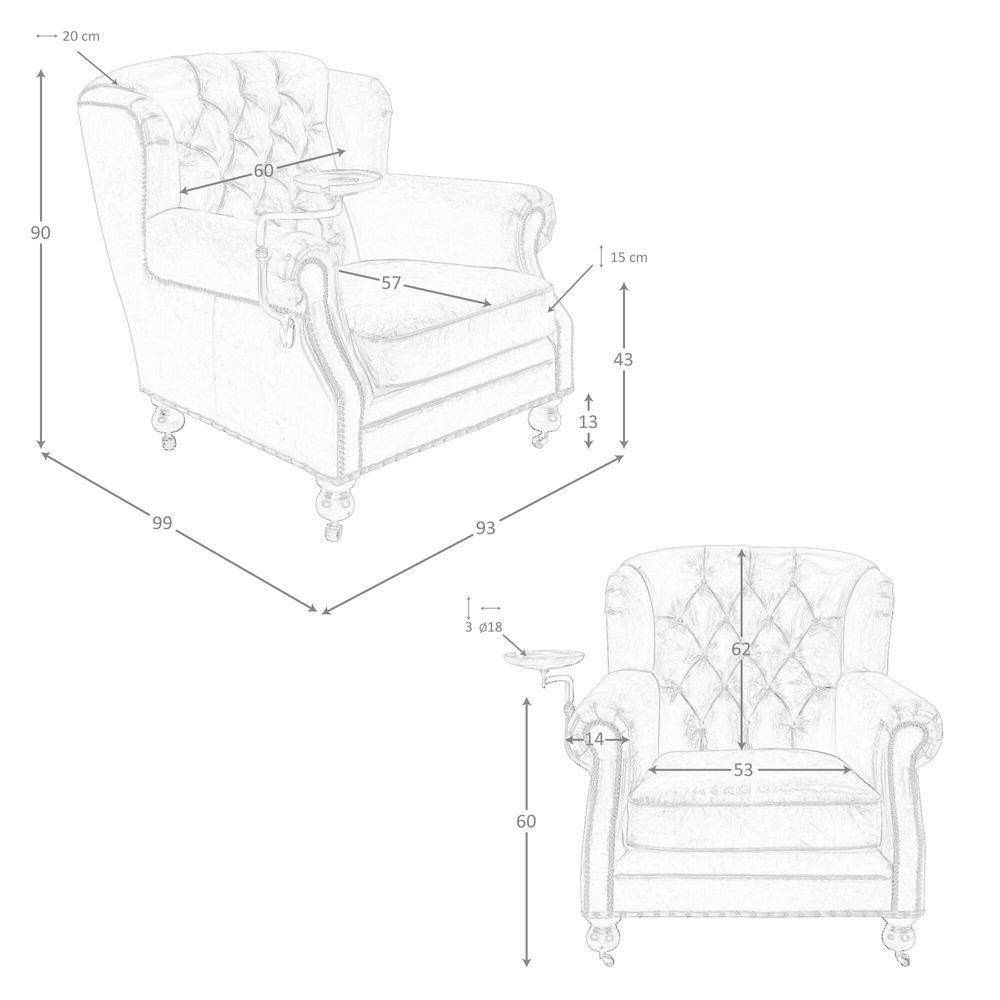 Fauteuils - Fauteuil Chester en cuir marron cognac - ANGEL CERDÁ
