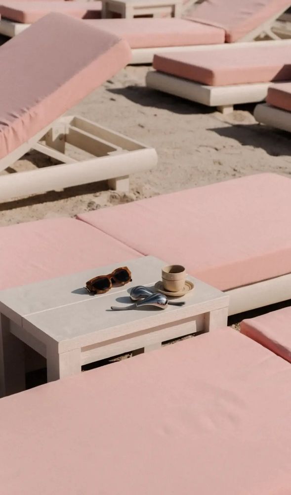 Transats - Rose Barbie | Matelas de Plage COZIP | 180x60xh10 cm - COZIP