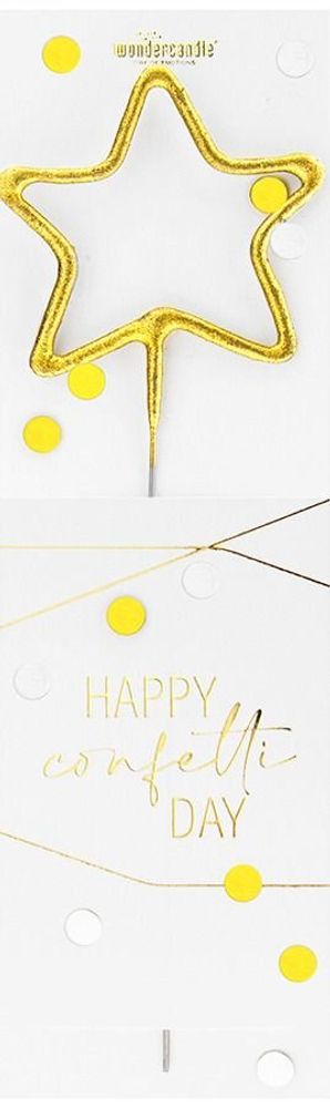 Cadeaux - WDC - Gold - Confetti - Wondercandle® classic - WONDERCANDLE