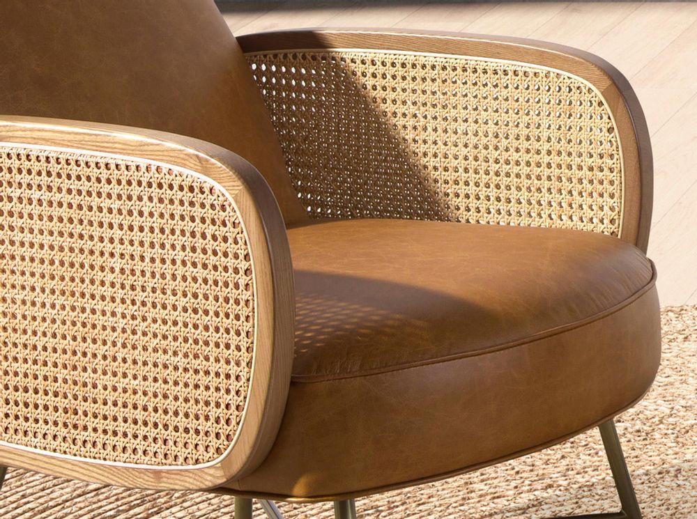 Armchairs - Brown leather armchair - ANGEL CERDÁ