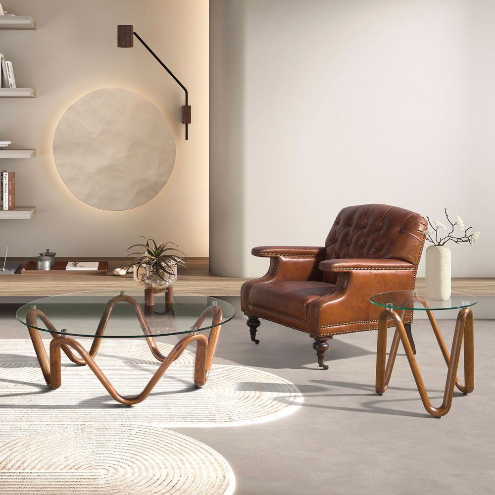 Armchairs - Cognac brown leather Chester armchair - ANGEL CERDÁ