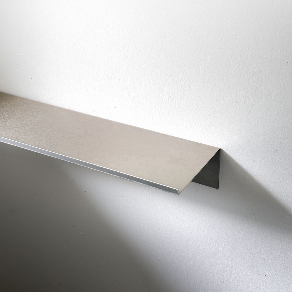 Shelves - Minimalist Wall Shelf in Brushed Aluminum - CASE STUDIOS