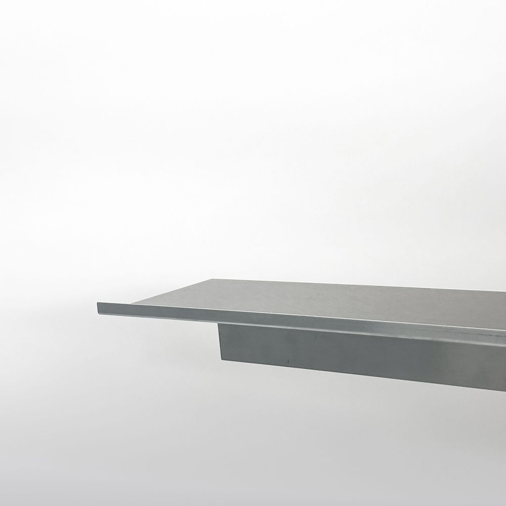 Shelves - Minimalist Wall Shelf in Brushed Aluminum - CASE STUDIOS