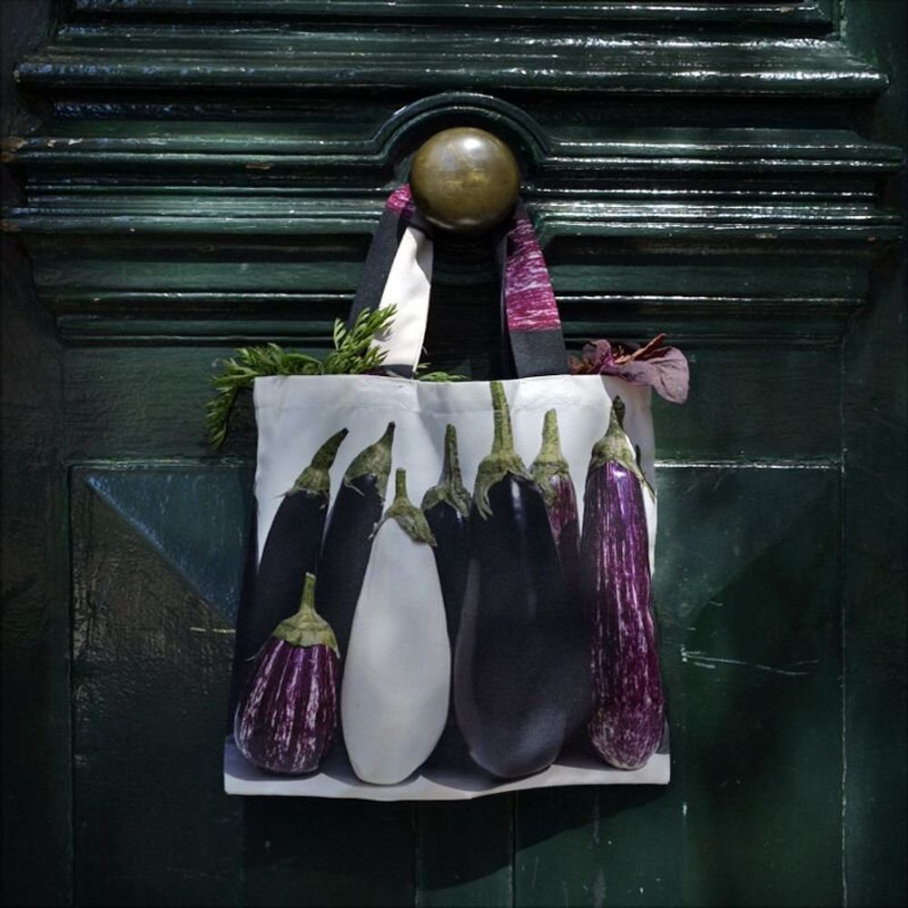 Bags and totes - Shopping Bag - Aubergine Bag - Zucchini Bag - MARON BOUILLIE