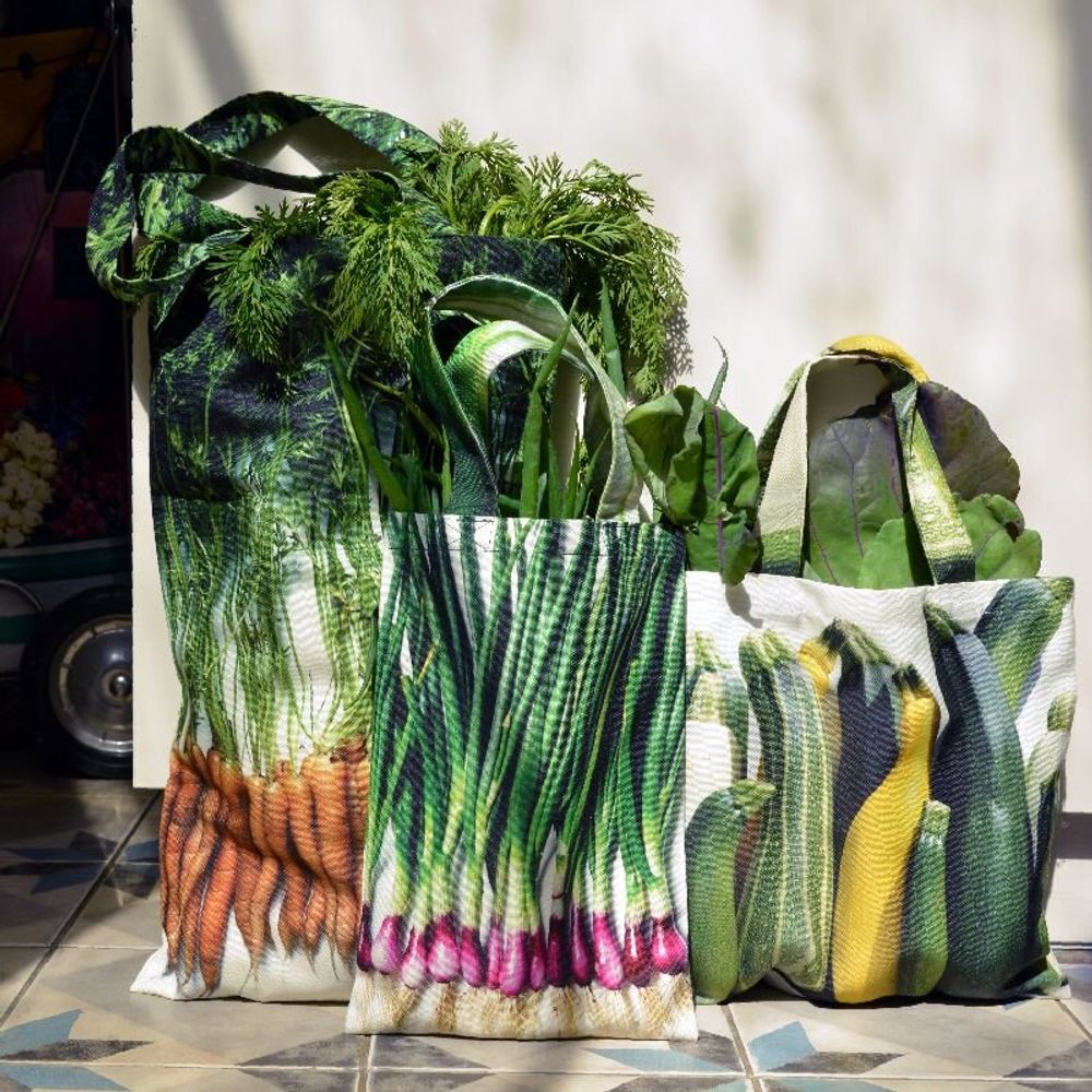 Bags and totes - Shopping Bag - Aubergine Bag - Zucchini Bag - MARON BOUILLIE