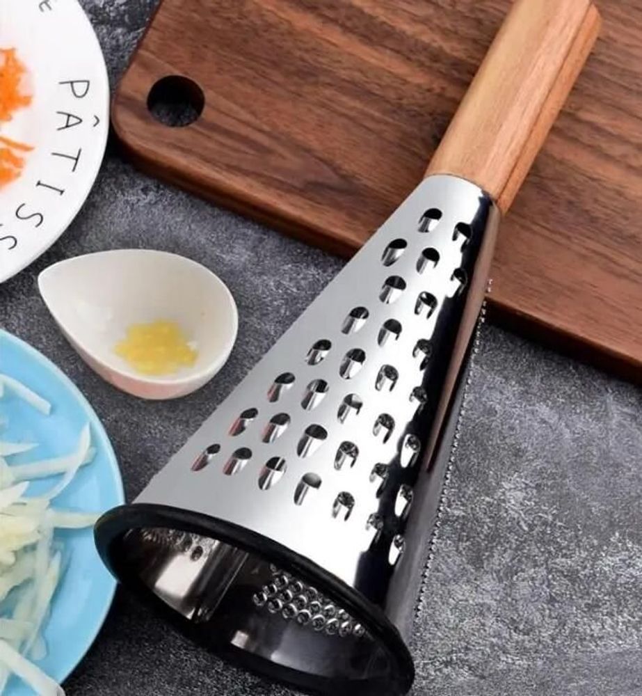 Couteaux - Râpe conique à fromage et légumes avec manche en bois - SOSTRAW & SMARTTHINGS