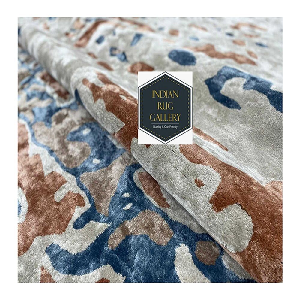 Tapis - HTR 106, tapis de projet en soie de haute qualité, au design abstrait, - INDIAN RUG GALLERY
