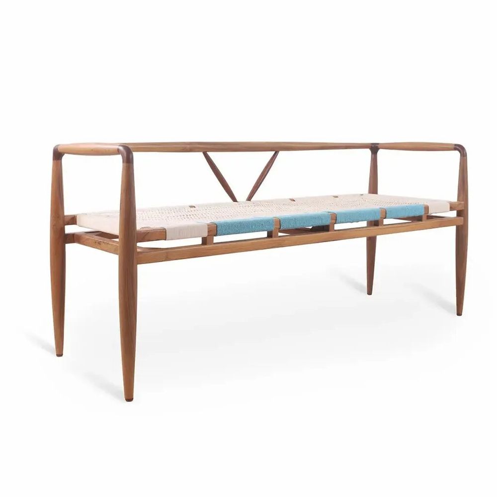 Benches - Bangku Three Seater Teakwood Bench - ALANKARAM
