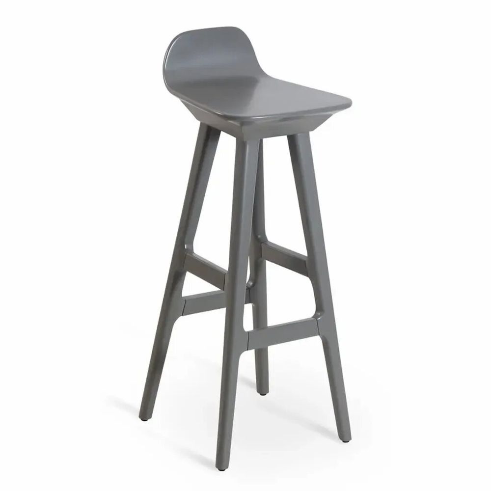 Chaises - Inalt - Chaise haute / de bar en PU bleu gris foncé - ALANKARAM