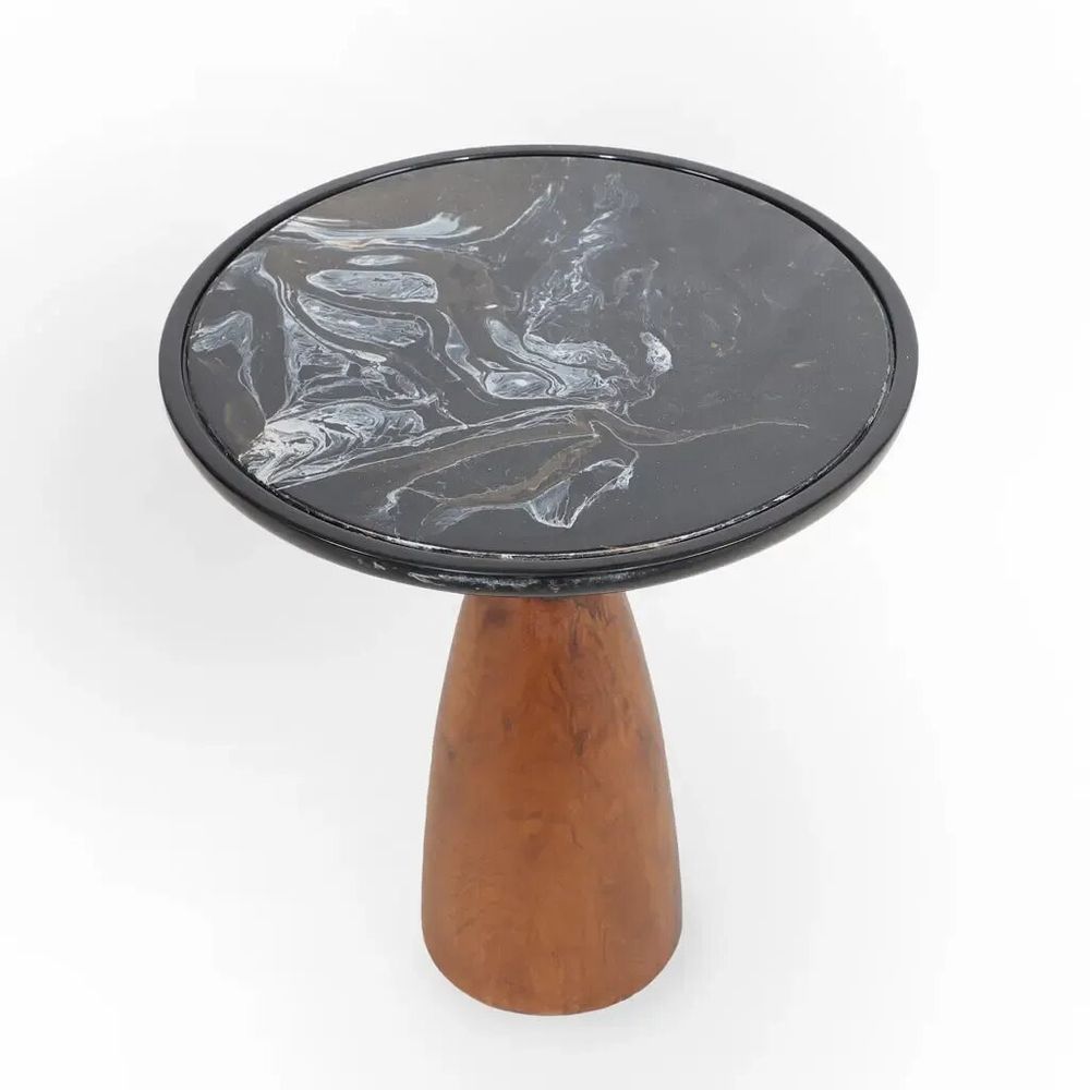 Autres tables  - Aniq - Table d'appoint en bois massif - ALANKARAM