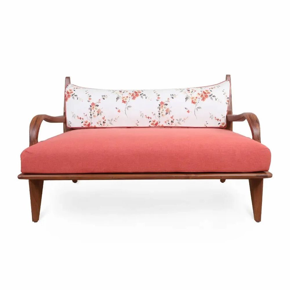 Sofas - Araal - Two Seater Teakwood Sofa - ALANKARAM