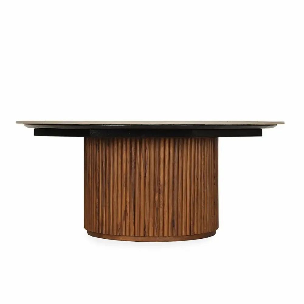 Autres tables  - Aruna - Table de café en teck avec plateau en quartz - ALANKARAM