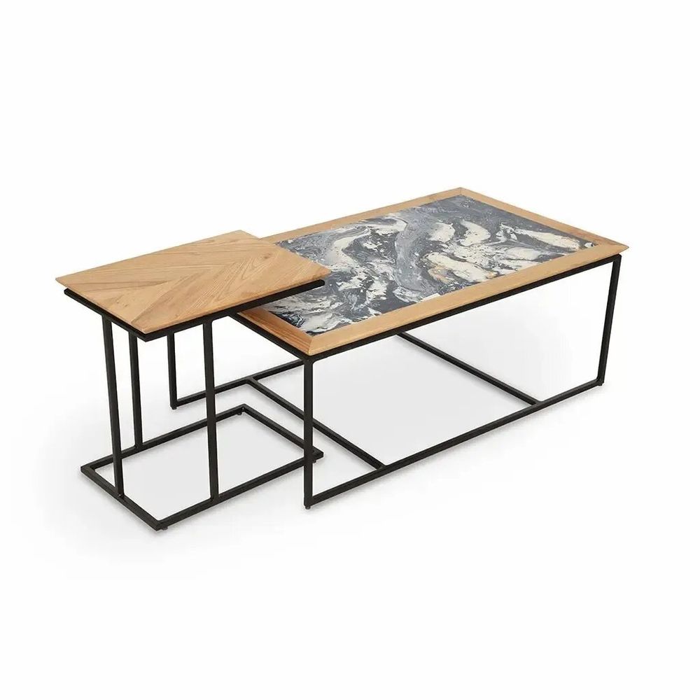 Other tables - Dualis - Center Table with Multicolor Artwork - ALANKARAM